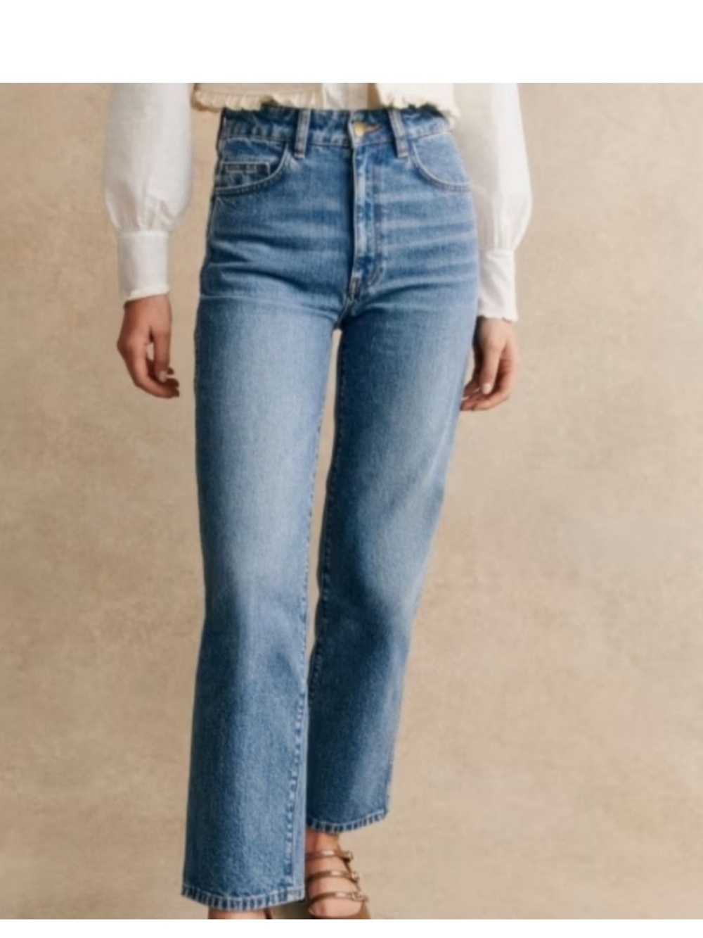 Sezane L'ICONIQUE DROIT TROUSERS the iconic straight leg jeans size 2